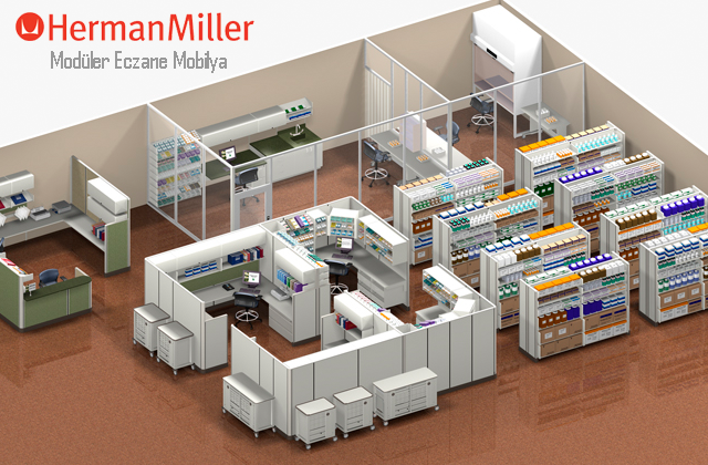 Herman Miller Moduler Pharmacy Units